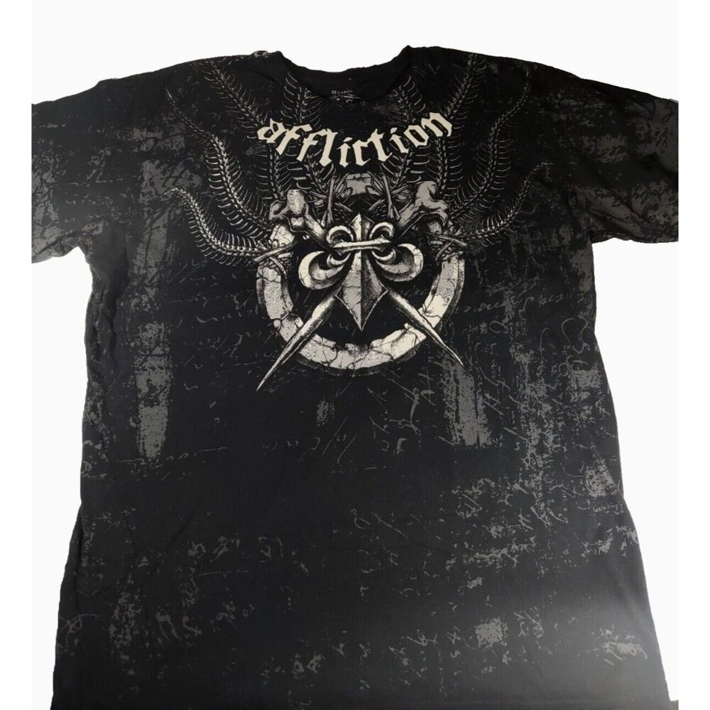 RARE! Affliction x Static X Collab Size 3XL XXXL Y2K  Biker Vintage Insa…